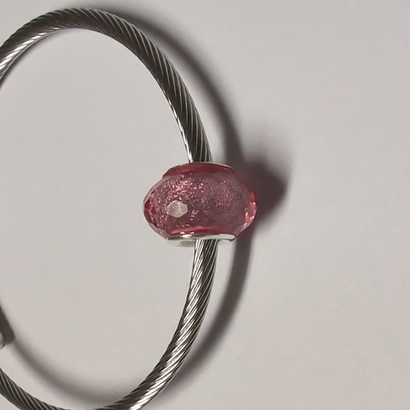 Pink Sparkly Charm for Pandora Style Bracelet - Picture 3 of 4